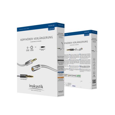 INAKUSTIK Premium Extension Audio Cable + 6.3 jack adapter