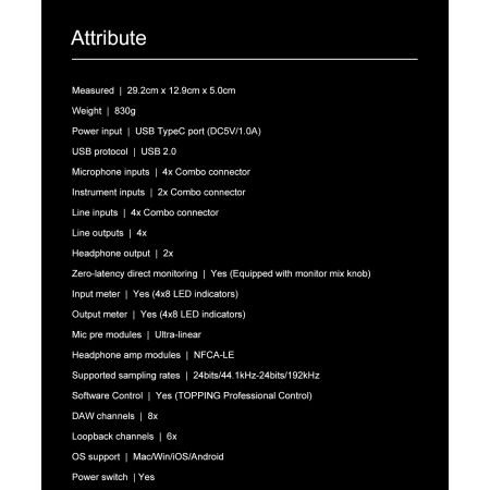 Topping Professional E4x4 Pre